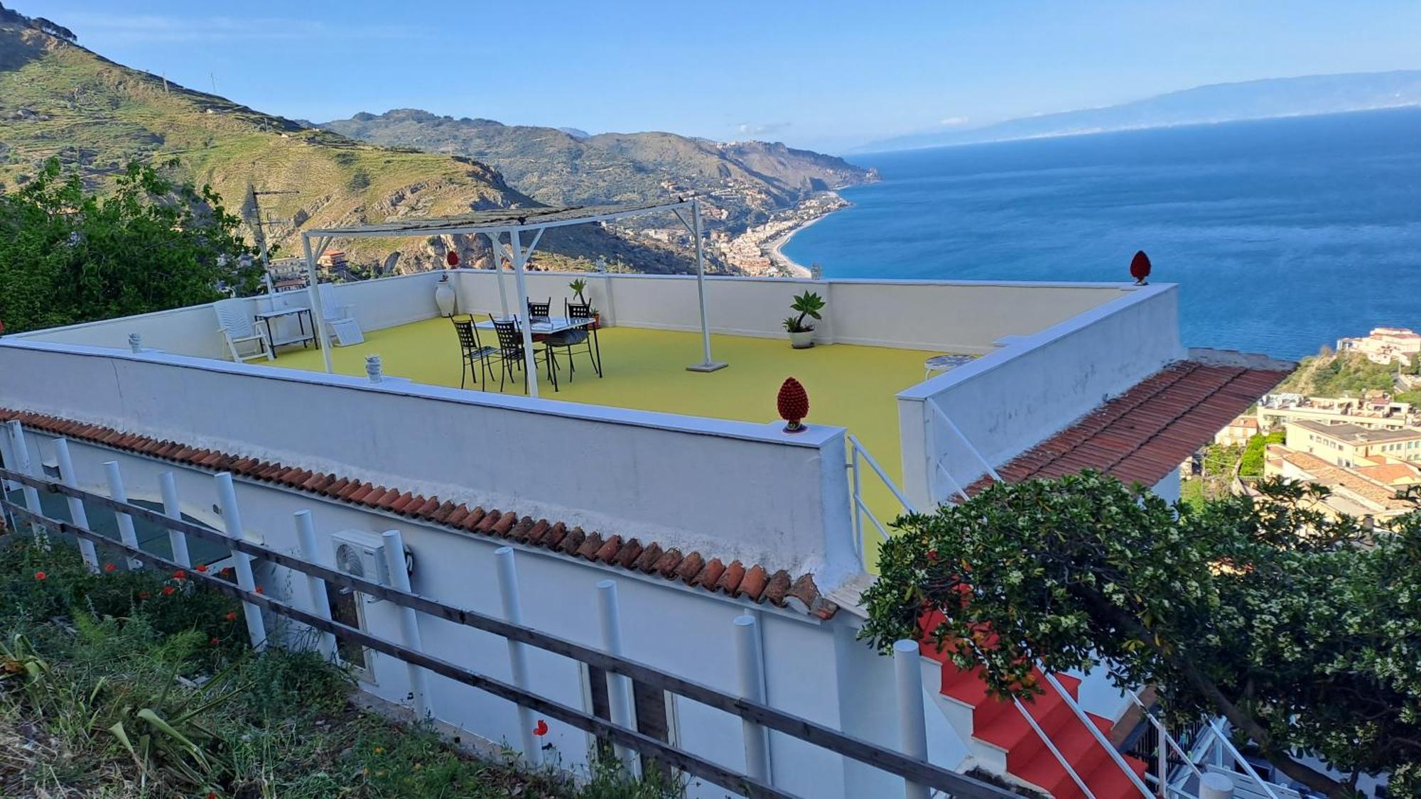 טאורמינה Villa Johnny And Mary'S House Breathtaking View מראה חיצוני תמונה